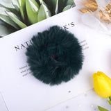 2022 New Winter Plush Scrunchies Women Girls Imitation Mink Elastic Hair Rubber Bands Accessories Tie Hair Ring Holder Headdress