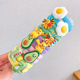 10PCS/Set Girls Rubber Band Elastic Hair Bands Rainbow Cartoon Character Fruits Flower Headwear Girl Cute Sweet Hair Accessories