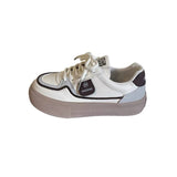 kamames kamames 2023 New Flat Cream Small White Shoes Women's Color Lace Fashion Casual Sports Shoes Board Shoes Women