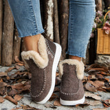kamames kamames New Thick Bottom Snow Boots Women Add Velvet And Thick Hair Warm Large Size Sewing Bag Women's Cotton Shoes