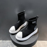 kamames Autumn Women Shoes 2022 New High Top Comfortable Lightweight Flats Women Casual Sneakers Platform Woman Footwear