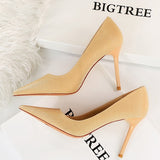 BIGTREE Shoes Women Pumps Gradient Color Matching Shoes High Heels Fashion Office Shoes Stiletto Heels Ladies Shoes Plus Size 43