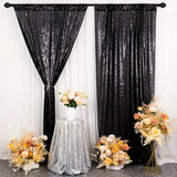 2pcs Sequin Backdrop Curtains Glitter Photo Booth Backdrops Curtains Sparkly Photography Background Drapes For Parties Birthday Wedding Bridal Home Hotel Decorations, 2ft*8ft/61cm*244cm