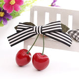 kamames Hot Sell Retro Vintage 50s 60s Women Cherry Bow Hair Clip Hairpins For Pinup Girls Vintage Party Vaction Hair Accessories