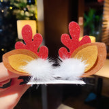 1Pair Women Girls Cartoon Christmas Antlers Hairpins New Year Sweet Hair Decorate Barrettes Hair Clips Novelty Hair Accessories