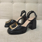 kamames kamames Baotou Mary Jane Single Shoe Sandals High Heels 2023 Summer New Niche Design Model Of Versatile Shoes