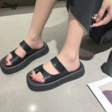 kamames New White Beige Green Platform Flip Flop Ladies Famous Designer Flip Flop Ladies Platform Sandals Slippers Beach Shoes