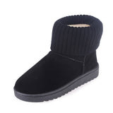 kamames kamames Winter New Flat-Bottomed Woolen Mouth Snow Boots Women's Cotton Shoes Comfortable Short Tube Velvet Pregnant Women's Anti-Skid Shoes
