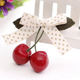 kamames Hot Sell Retro Vintage 50s 60s Women Cherry Bow Hair Clip Hairpins For Pinup Girls Vintage Party Vaction Hair Accessories