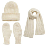 kamames Women Knit Hat Scarf Gloves Sets Soft Warm Winter Solid Color Fashion Accessories for Cold Weather