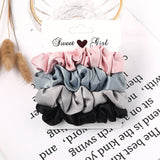 1 Set Scrunchies Hair Ring Candy Color Hair Ties Rope Autumn Winter Women Ponytail Hair Accessories 4-6Pcs Girls Hairbands Gifts