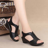 kamames Summer Women Sandals Zipper Wedge Sandals Plus Size Sandals Flat Women Shoes Sandals Ladies Roman Sandals zapatos de mujer