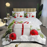 2/3pcs Festive Christmas Tree Duvet Cover Set - Soft, Comfortable, and Vibrant Xmas Gift Print Decorative Bedding for Bedroom and Guest Room - Includes 1 Duvet Cover and 1/2 Pillowcase, No Filling