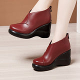 kamames Head Slope With Martin Shoes 2023 Autumn And Winter New Muffin Thick-Soled Waterproof Platform Velvet Thicker Large Size Short Boots