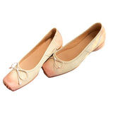 kamames kamames Upgrade ~ Bow Tie Pig Nose Shoes Female Autumn 2024 New Full Skin Ballet