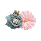 New Girls Cute Flower Petals Hairpins Sweet Pearl Chiffon Hair Decorate Headwear Hair Clips Barrettes Kids Hair Accessories Gift