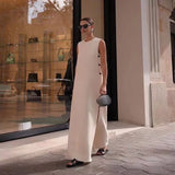 kamames kamames New Women's Sleeveless Slit Women's Dress Hair A1-9527