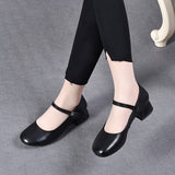 kamames kamames Head Flat Shoes Women's Shoes 2023 Spring And Summer New Comfortable Low-Heeled Doll Shoes Velcro Round Buckle Shallow Mouth