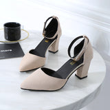 kamames version wild thick with pointed single shoes fashion comfortable high heels trend sexy high heels wedding shoes mujer