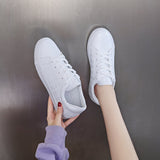 kamames kamames Help Shallow Small White Shoes 2024 Spring And Autumn New Korean Version Tie Sports Board Shoes Basic Flat Casual Women's Shoes