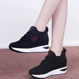 kamames Increase White Women Shoes 2022 Spring Mesh Breathable Sport Casual Shoes Women Wedge Platform Shoes Zapatos De Mujer