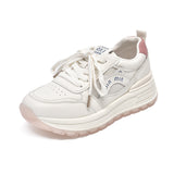 kamames kamames Women With Small White Shoes 2024 Tie Candy-Colored Thick-Soled Sports Shoes, Match-Colored Daddy Shoes, Net-Top Casual Shoes