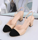 kamames Hot sale Summer Women Shoes Dress Shoes mid Heel Square head fashion Shoes Wedding party Sandals Casual Shoes women