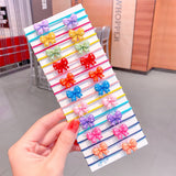 20/40PCS/Set New Girls Cute Colorful Cartoon Scrunchies Ponytail Holder Hair Bands Kids Lovely Headband Fashion Hair Accessories