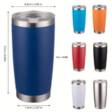 1pc 20oz Cup Double Layer Vacuum Flask - Portable, Leakproof, and Insulated Stainless Steel Thermal Bottle for Outdoor Camping, Hiking, and Driving - Keep Hot and Cold Drinks Hot or Cold for Hours