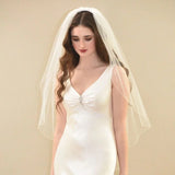 kamames YouLaPan V14 White Ivory 1 Layer Wedding Veil with Comb Veil for Bride Accessories Wedding Veiled Women Clothes Veil Short