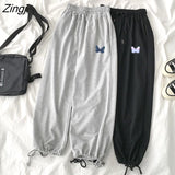 kamames Pants Women Drawstring Korean Style Loose Harem Trousers Ankle-length Streetwear Vintage Kpop Daily Retro Leisure Fashion
