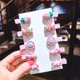 10PCS/Set New Girls Cute Cartoon Ice Cream Unicorn Hair Clips Kids Lovely Hairpins Headband Barrettes Fashion Hair Accessories