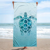 Extra Large Sea Turtle Print Microfiber Beach Towel - Super Absorbent, Quick-Dry Bath Mat For Travel, Pool, Yoga & Camping