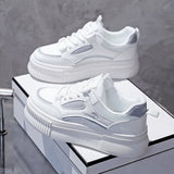 kamames kamames 2023 New Cake Skin Surface Thick Sole Mesh Breathable Color Small White Shoes Women's Casual Sports Student Shoes