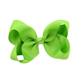 1Piece Solid Grosgrain Ribbon Hair Bows With Clip For Cute Girls Handmade Hair Clips Barrettes Hairpins Kids Hair Accessories