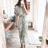 Zingj Short Sleeve Spring Dresses Fashion Summer Turn-down Collar Women Party Dress Elegant Button Office Lady Shirt Dress