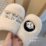 Winter Women Slippers Fluffy Soft Warm Slip On House Shoes Antiskid Keep Warm Cozy Short Plush Couples Indoor Flat Slipper