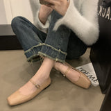 kamames kamames Mary Jane Shoes Women Spring 2024 New Flat Square Head Shallow A Word With Temperament Single Shoes Women