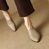 kamames kamames Heel Single Shoes Female 2024 New Pointed Deep Mouth French Small Fragrant Wind Thick With Temperament Pure Color Small Leather Shoes Female