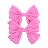 2022 Lovely Baby Girls Print Flower Bohemian Style Bow BB Hair Clips Headwear Children Cute Cotton Hairpins Hair Accessories