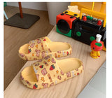 Slippers for women Bathroom Slippers Smile Bear Pattern Antislip House Zapatillas Casa Salle de Bain Flat Shoes Slides