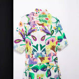 kamames Spring Flower Printed Poplin Shirt Dress 0387064