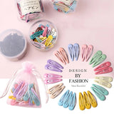 10/20/30/40 New Women Girls Cute Colorful Waterdrop Shape Hairpins Sweet Hair Clips Barrettes Slid Clip Fashion Hair Accessories