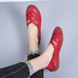 2020 big size 45 genuine leather Boat Shoes Casual women shoes woman easy for walking comfortable flats