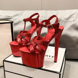 kamames kamames Waterproof Platform 2023 Summer And Autumn Fashion New Hollow Out Thin Heel Ultra High Heel Casual Fashion Sandals Women's Singles Shoes