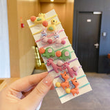 10/15Pcs/Set Children Cute Cartoon Fruit Elastic Hair Bands Girls Baby Lovely Rubber Bands Ponytail Holder Kids Hair Accessories