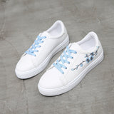 kamames kamames White Shoes Female 2023 Autumn New Flat Board Shoes Web Celebrity Casual Anti-Slip Students Embroidered Sports Single Shoes