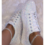kamames Single Shoes Spring 2025 Flat Shoes Front Lash Casual Single Shoe Round Head Sports Low Top Shoe Women