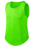 Men's Sleeveless Workout Sport Vest, Quick Dry Athletic Tank Top For Running Training Fitness Gym