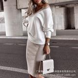 kamames kamames Series) 2023 Women's Fashion V-Neck Dress Top Skirt Suit